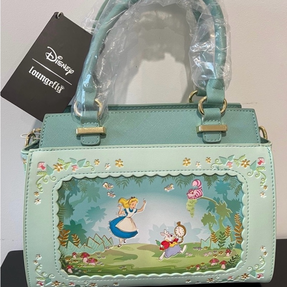 NWT. Loungefly Scenic Alice in Wonderland purse AND matching wallet. NWT